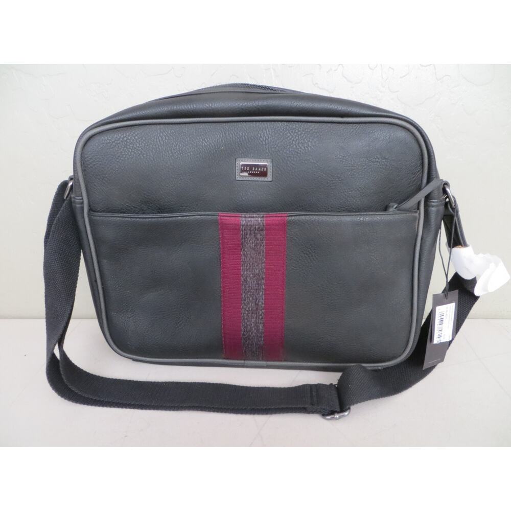 NWT Ted Baker Kobra Webbing Messenger Bag Black